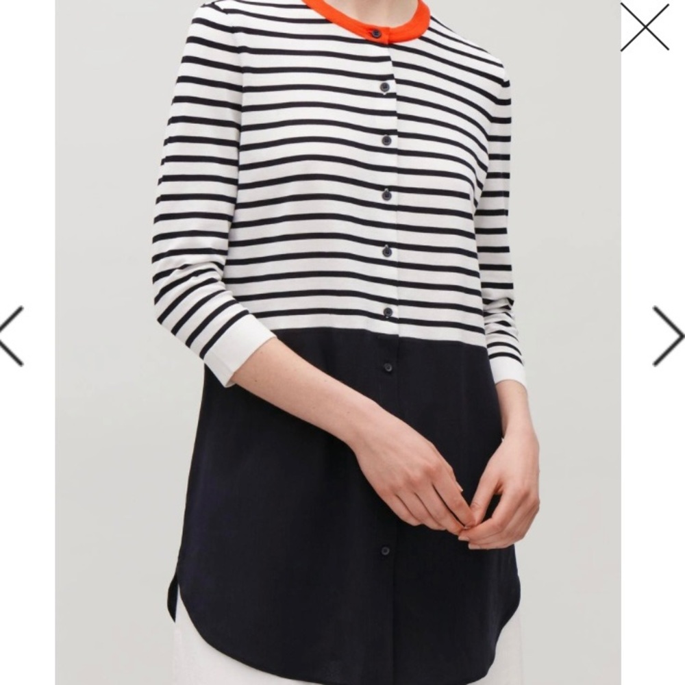 COS Cotton and Silk Tunic Shirt Dress